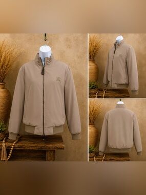 Burberry Men’s Taupe (Tan) Bomber Jacket